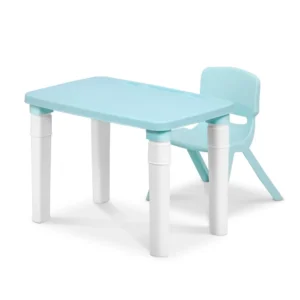 Toy Space Table and Chair Set for Kids Strong & Durable Plastic Made Rectangle Table with Box Space